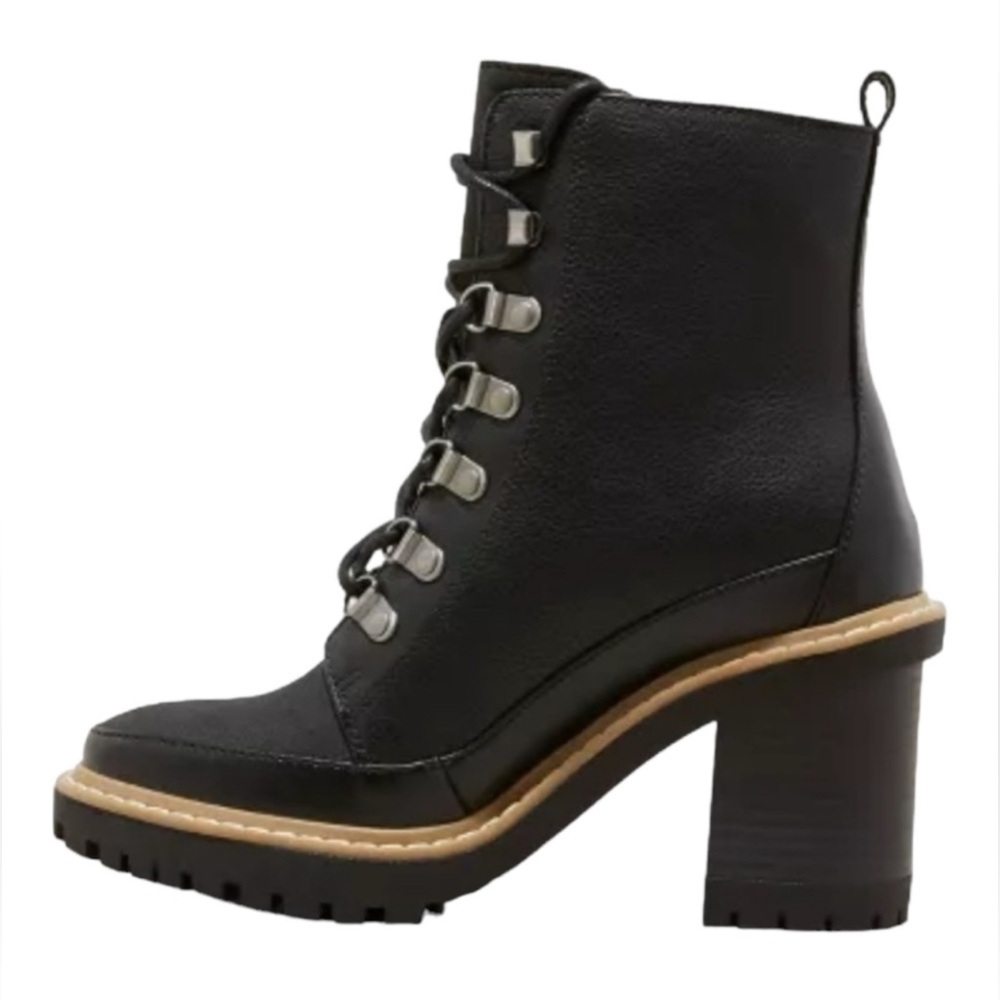Women's Tessa Winter Boots A New Day Black faux leather multiple sizes NWT
